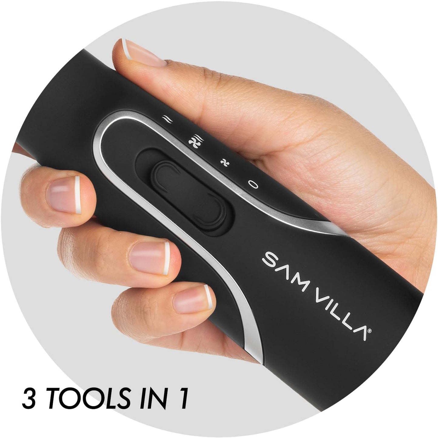 Sam Villa Pro Results 3-in-1 Blow Dryer Brush Straightener & Blowout Brush Beauty & Personal Care Sam Villa