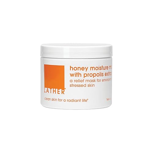 LATHER Honey Moisture Mask With Propolis Extract - Hydrating Face Mask for Dull Skin - Visibly Renew, Moisturize & Boost Hydration for Combination Beauty & Personal Care LATHER