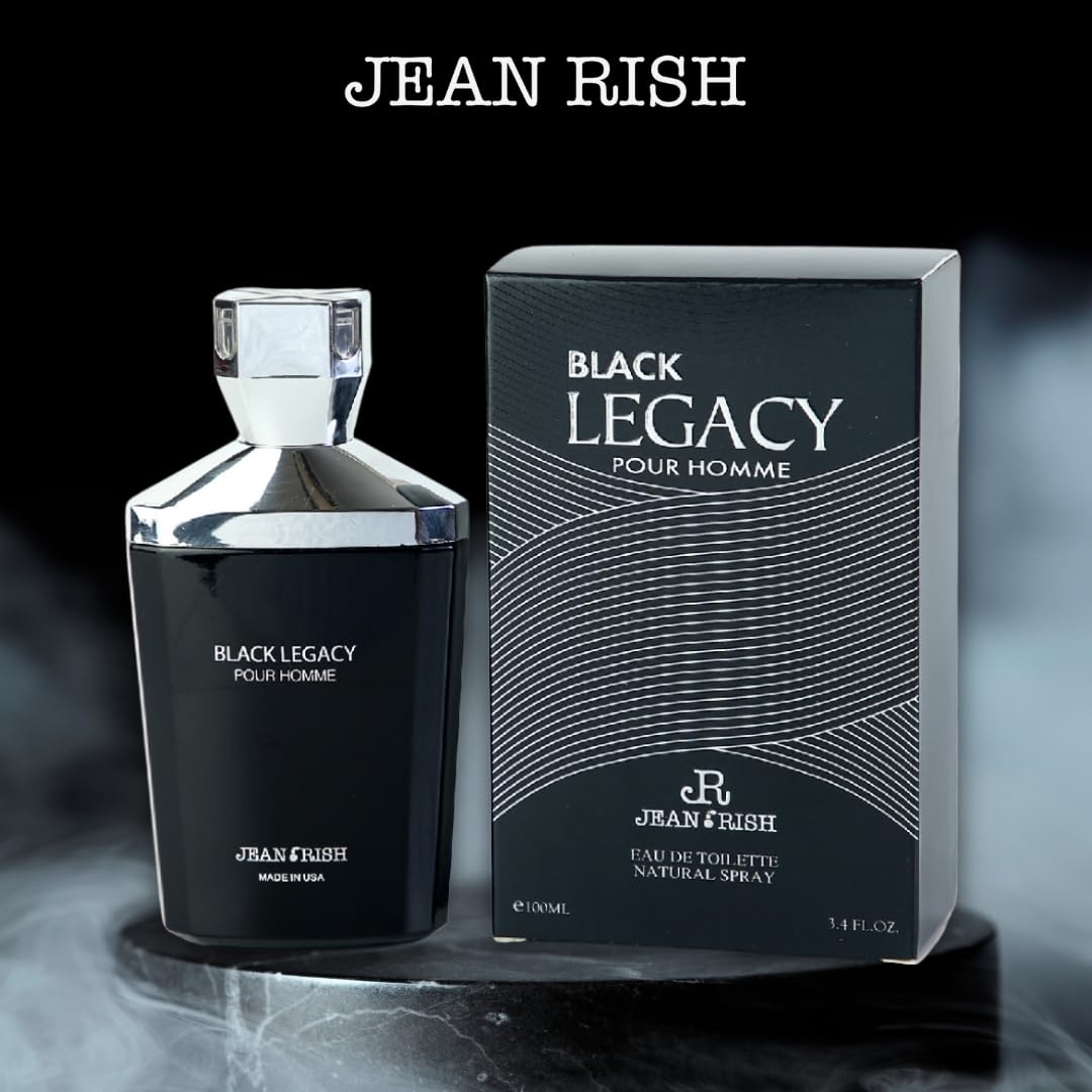 Jean Rish Black Legacy Pour Homme Perfume for Men Eau De Toilette, Long-Lasting Luxury Fragrance, Made In USA - Lavender, Bergamot, Sandalwood Scent Beauty & Personal Care Jean Rish
