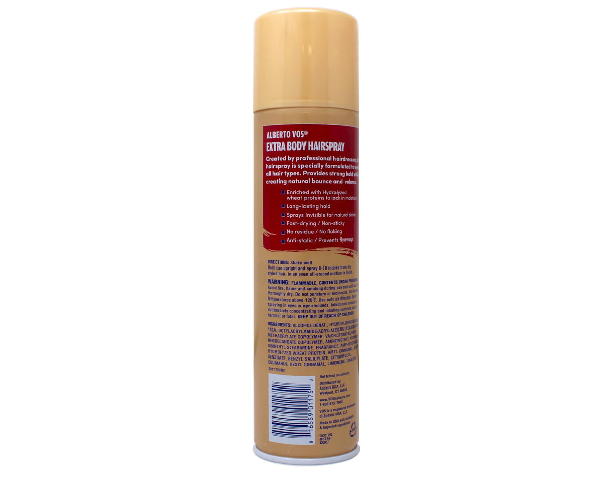 VO5 Hairspray Extra Body Crystal Clear 8.5 oz ( Packs of 5) Beauty & Personal Care Alberto VO5