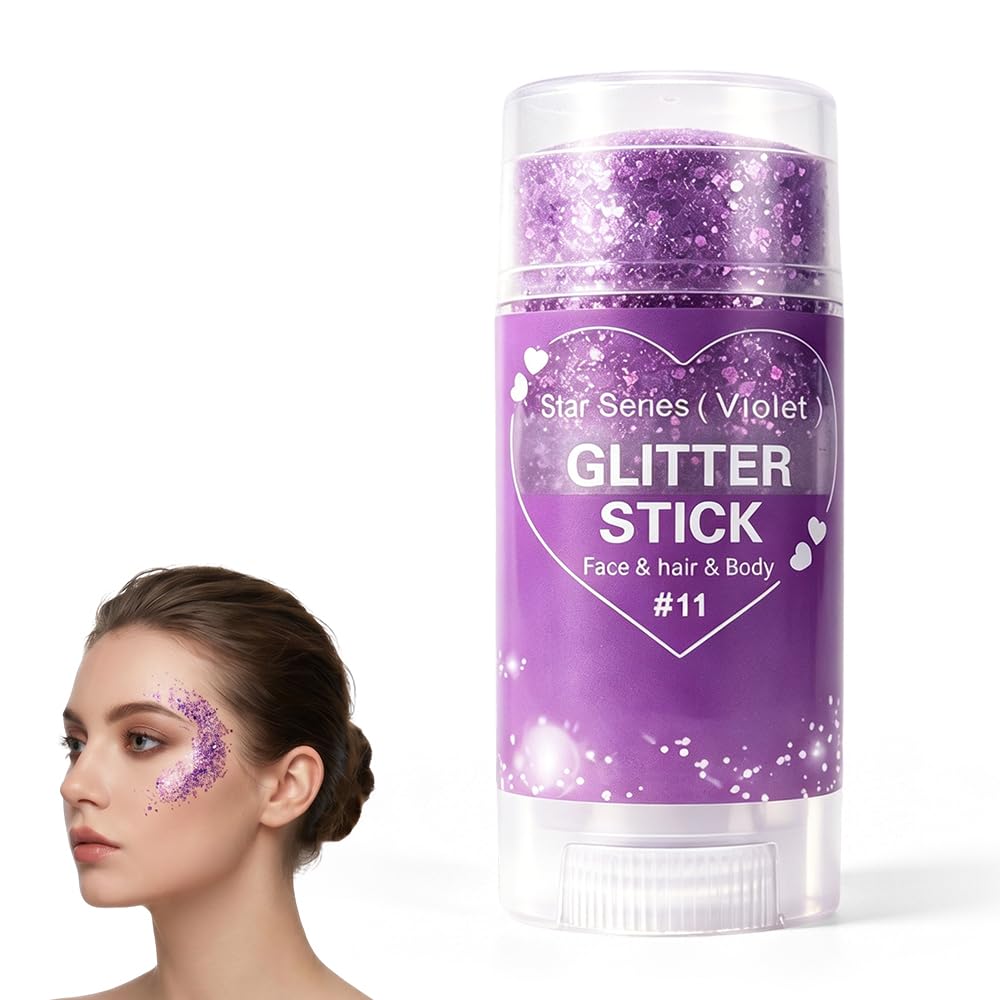 4th of July Glitter Stick, Patriotic Red White and Blue Face Hair Body Glitter Stick, 4th of July Outfits for Women Men, Sparkling Glitter Makeup Beauty & Personal Care TAQIYEZ