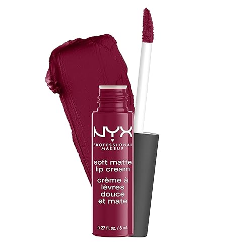 NYX PROFESSIONAL MAKEUP Soft Matte Lip Cream, Lightweight Liquid Lipstick - Copenhagen (Matte Rich Plum) Beauty & Personal Care NYX PROFESSIONAL MAKEUP