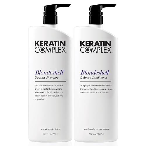 Keratin Complex - Blondeshell Debrass Shampoo & Conditioner Duo - 33.8 fl oz Each Beauty & Personal Care Keratin Complex