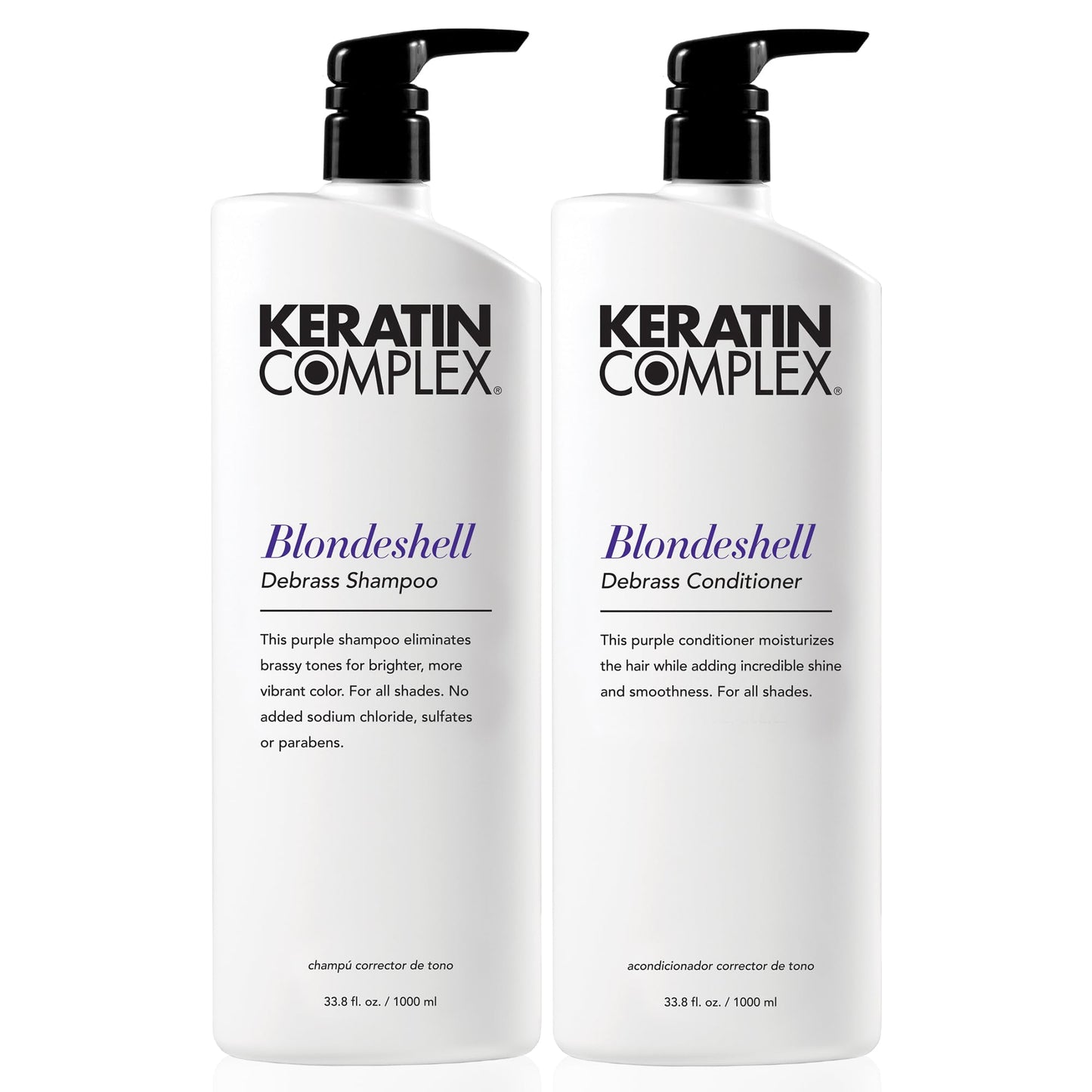 Keratin Complex - Blondeshell Debrass Shampoo & Conditioner Duo - 33.8 fl oz Each Beauty & Personal Care Keratin Complex