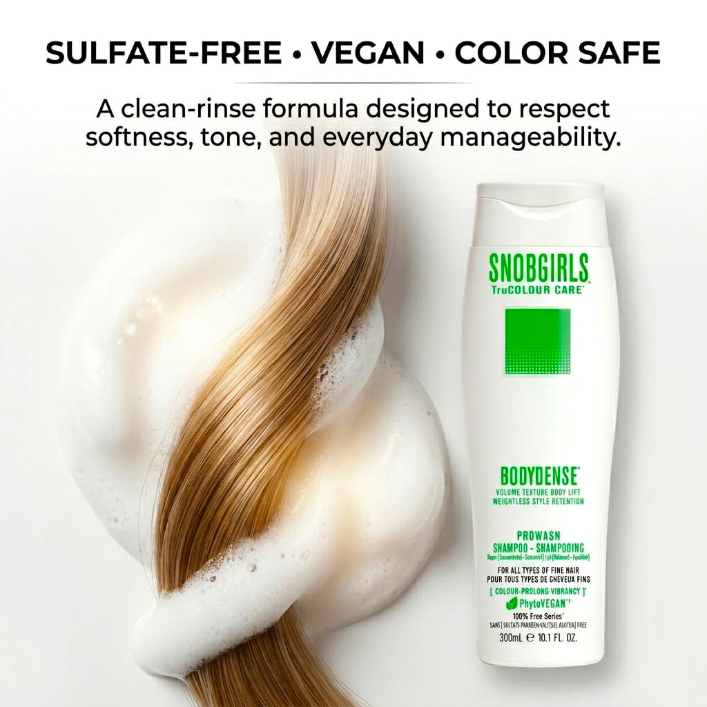 SNOBGIRLS BODYDENSE Plumping, Hydrating Volumizing Shampoo & Conditioner for Fine Hair Volume Texture Body Lift Beauty & Personal Care SNOB GIRLS