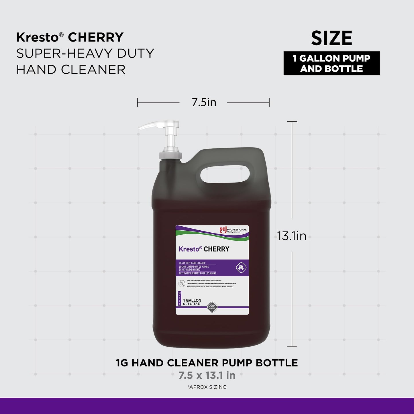 SC Johnson Professional Kresto Cherry, Super Heavy Duty Hand Cleaner, 1 Gallon Pump Bottle, for Professional Use Only Beauty & Personal Care SC Johnson Professional