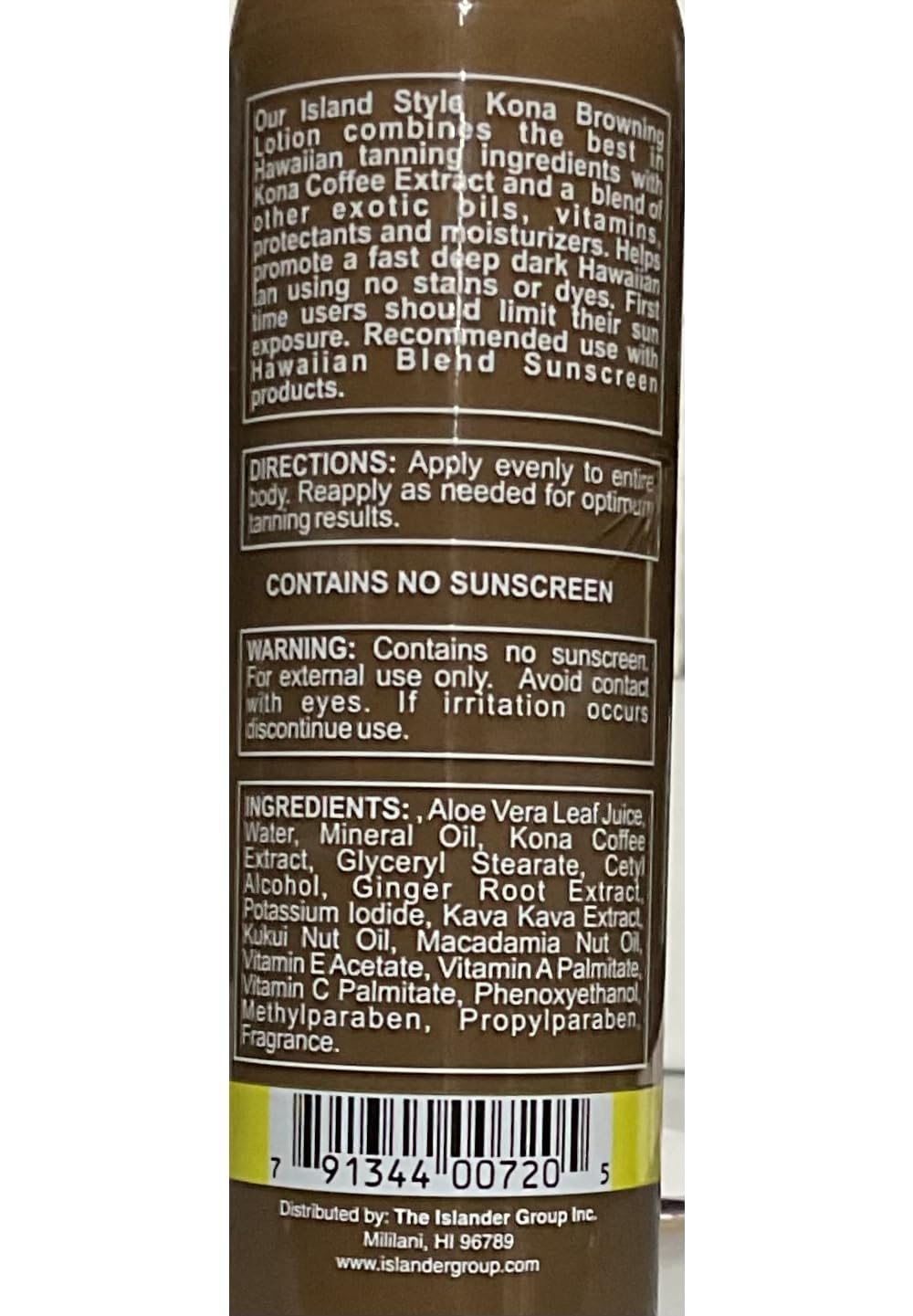 Hawaiian Blend Kona Browning Lotion 8 oz. Beauty & Personal Care Hawaiian Blend