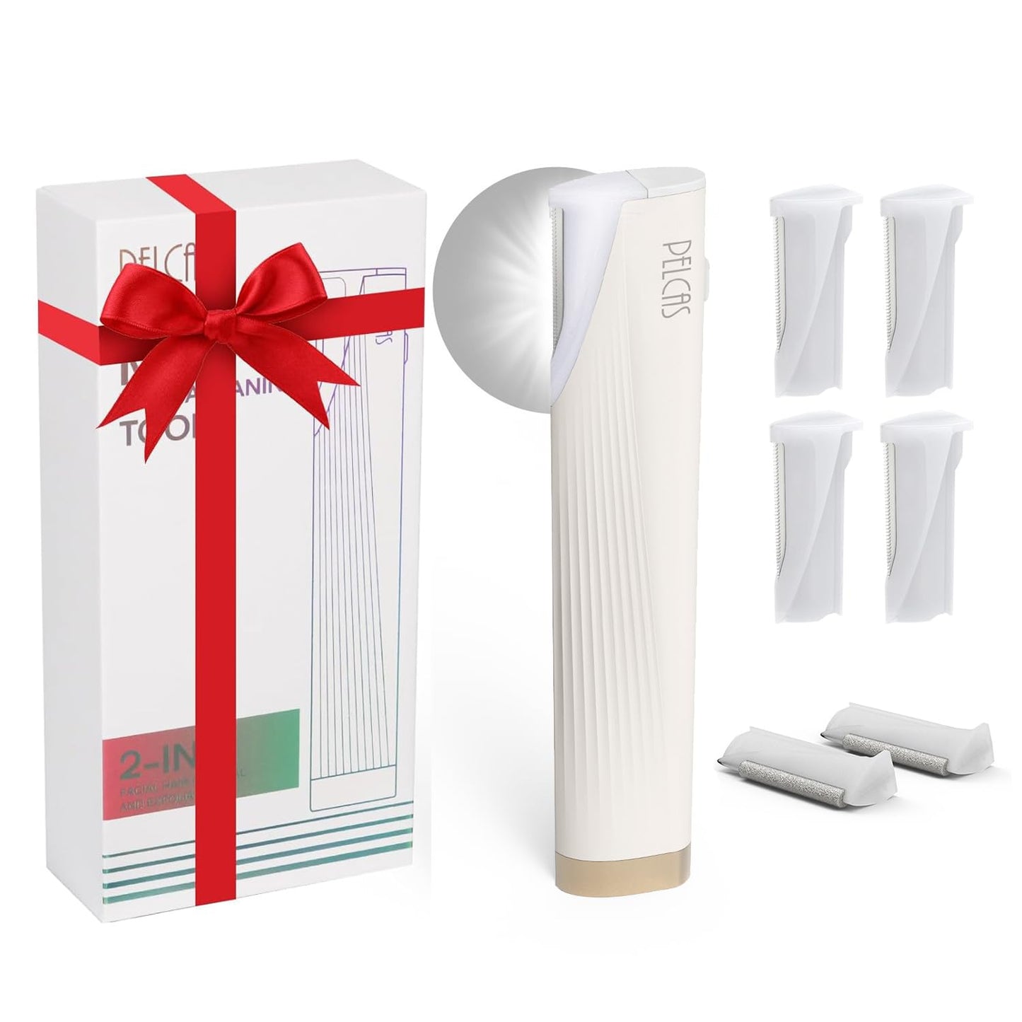 PELCAS Electric Dermaplaning Tool for Face with LED Light, Mini Facial Dermaplaning Razor Kit, Painless 3 Speeds Facial Peach Fuzz & Hair Removal At Beauty and Personal Care PELCAS