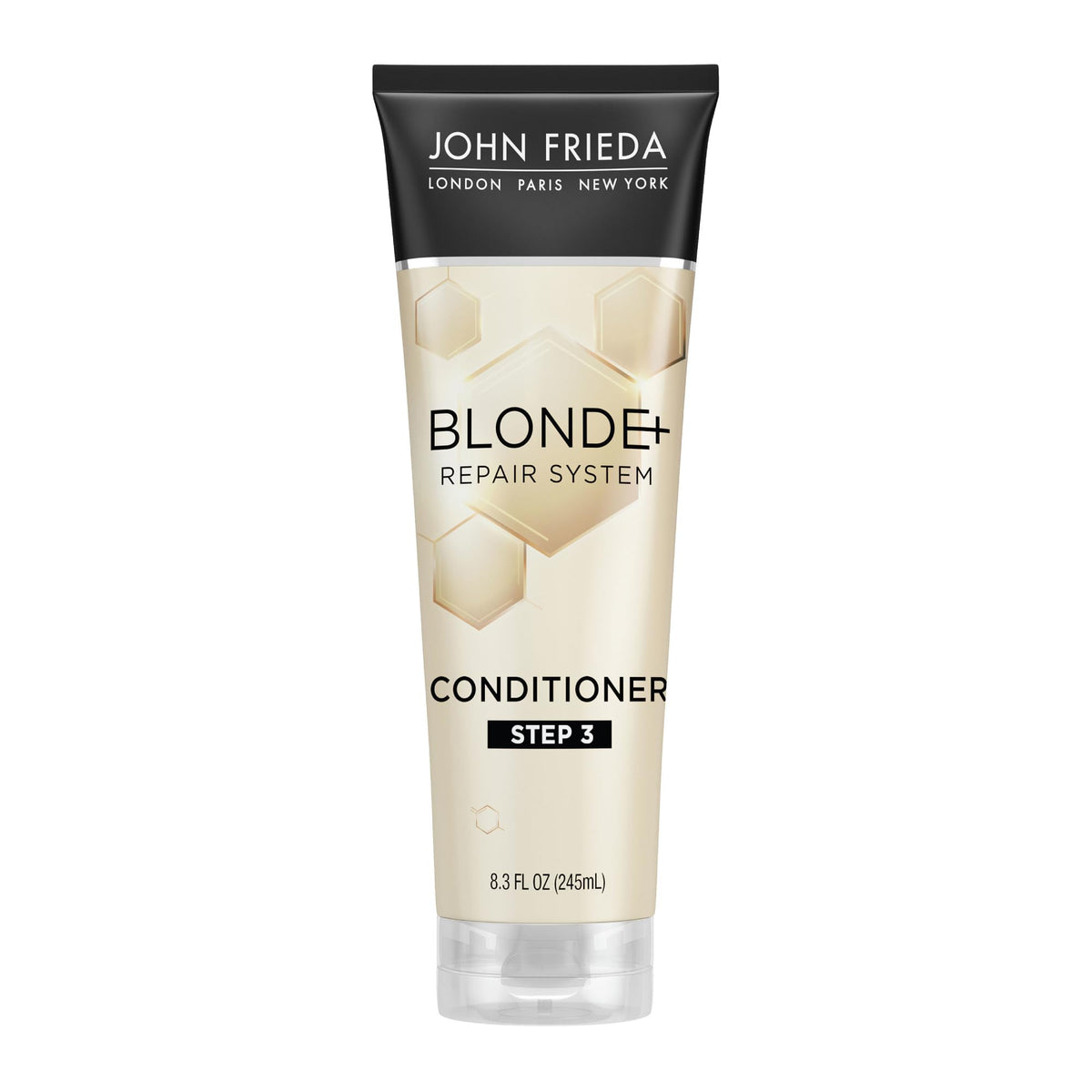 John Frieda Blonde+ Hair Repair System, Conditioner with Bond Building Complex, Restores Moisture and Protects Hair From Further Damage, Step 3 of