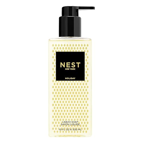 NEST New York Liquid Soap, Holiday - 10 fl oz - Cleanses & Nourishes Skin - Approx. 300 Pumps Per Bottle - Gluten Free & Cruelty Free Beauty & Personal Care NEST New York