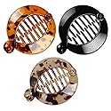3Pcs Resin Banana Hair Clips Small Banana Hair Combs Fishtail Hair Clip Side Comb Round Ponytail Holder for Women Hair Accessories Beauty & Personal Care luzen