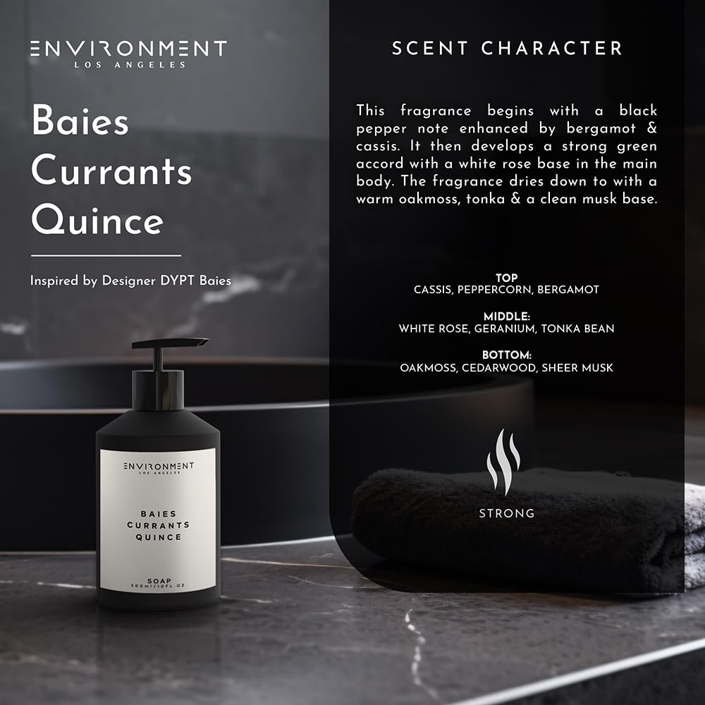 ENVIRONMENT Inspired by Designer Perfume DYPT Hand Soap, 300ml Luxury Liquid Hand Soap (Baies | Currants | Quince) Home Essentials, Kitchen & Bathroom Beauty & Personal Care ENVIRONMENT