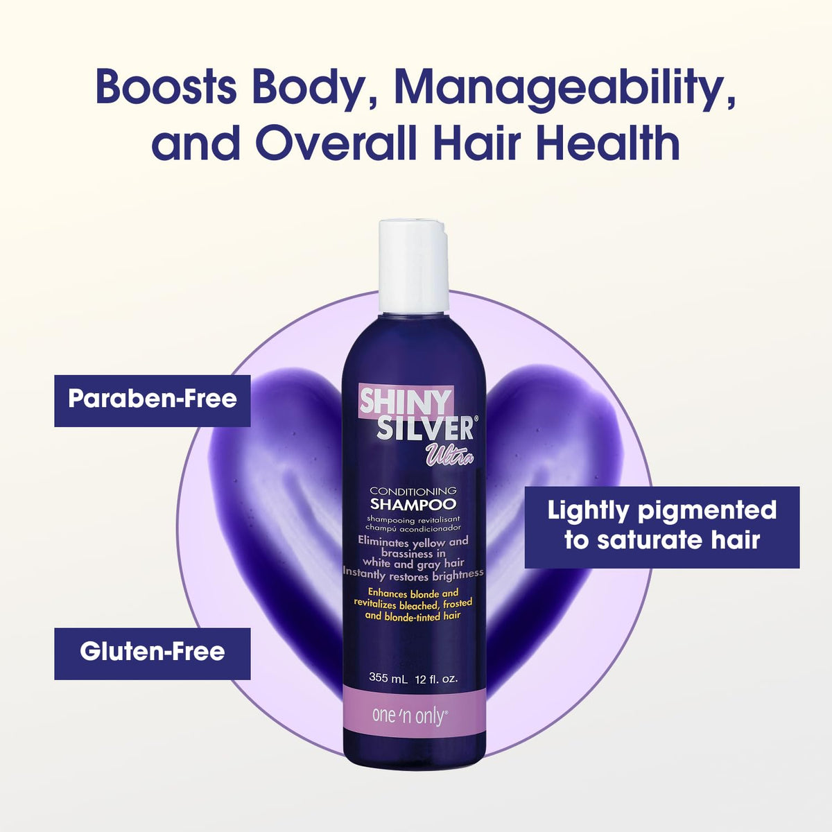 Shiny Silver Shampoo Ultra Conditioning 12 Ounce (354ml) (3 Pack) Beauty & Personal Care Shiny