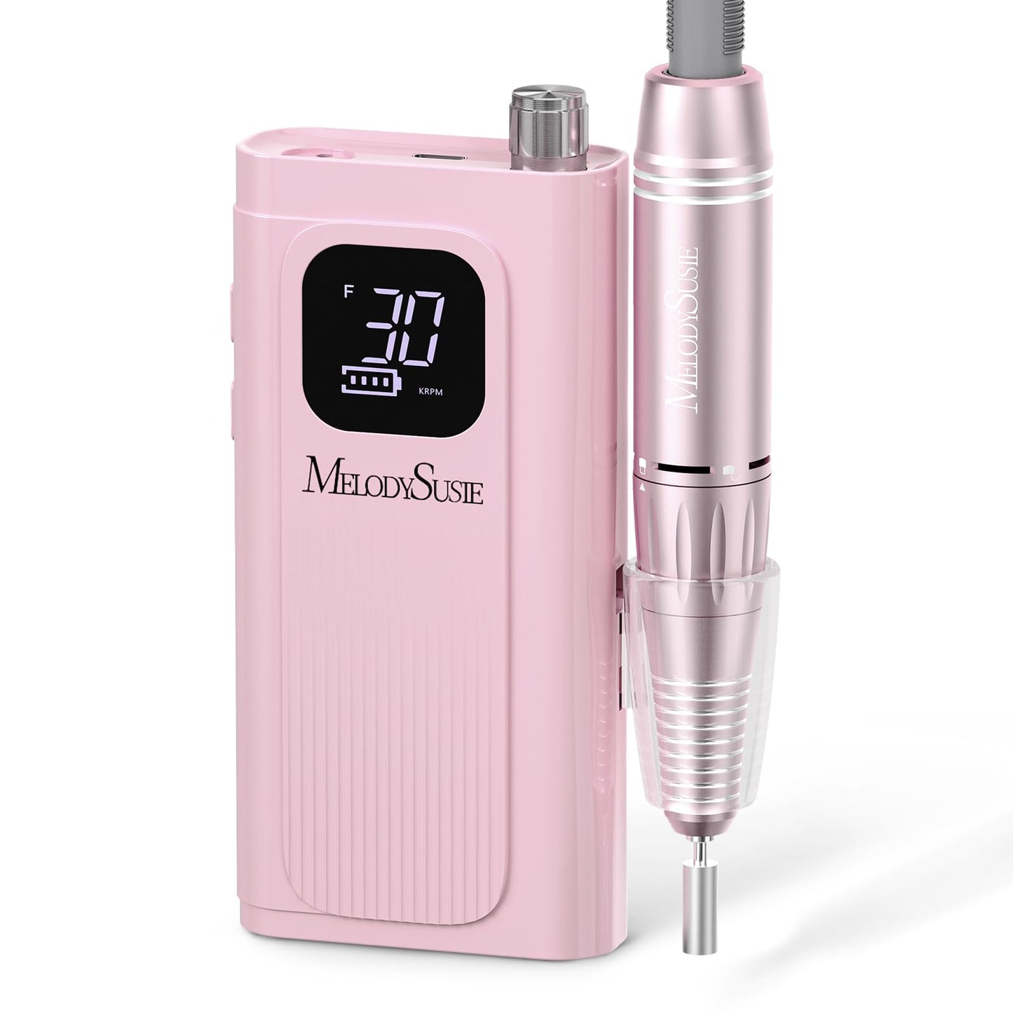 MelodySusie Entry-Level Clip-On Rechargeable Essential Nail Drill, SC300F 30000RPM E-File with LCD Display for All Manicure Shaping & Gel Removal Beauty and Personal Care MelodySusie Default Title