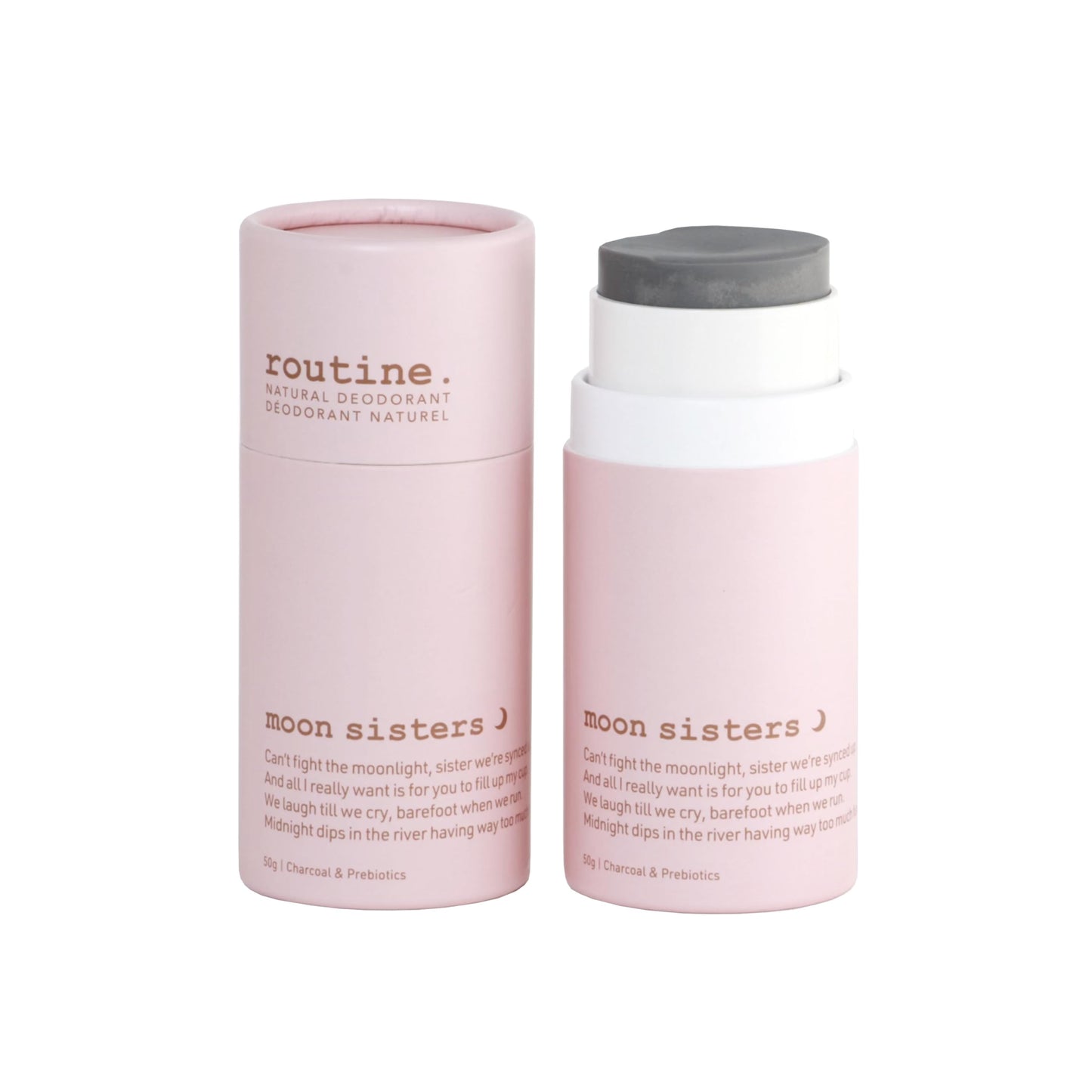 Routine. Natural Deodorant Moon Sisters (Activated Charcoal) Deo Stick - 1.7 Fluid Oz. Natural Deodorant Aluminum Free Natural Deodorant For Women Beauty and Personal Care Routine