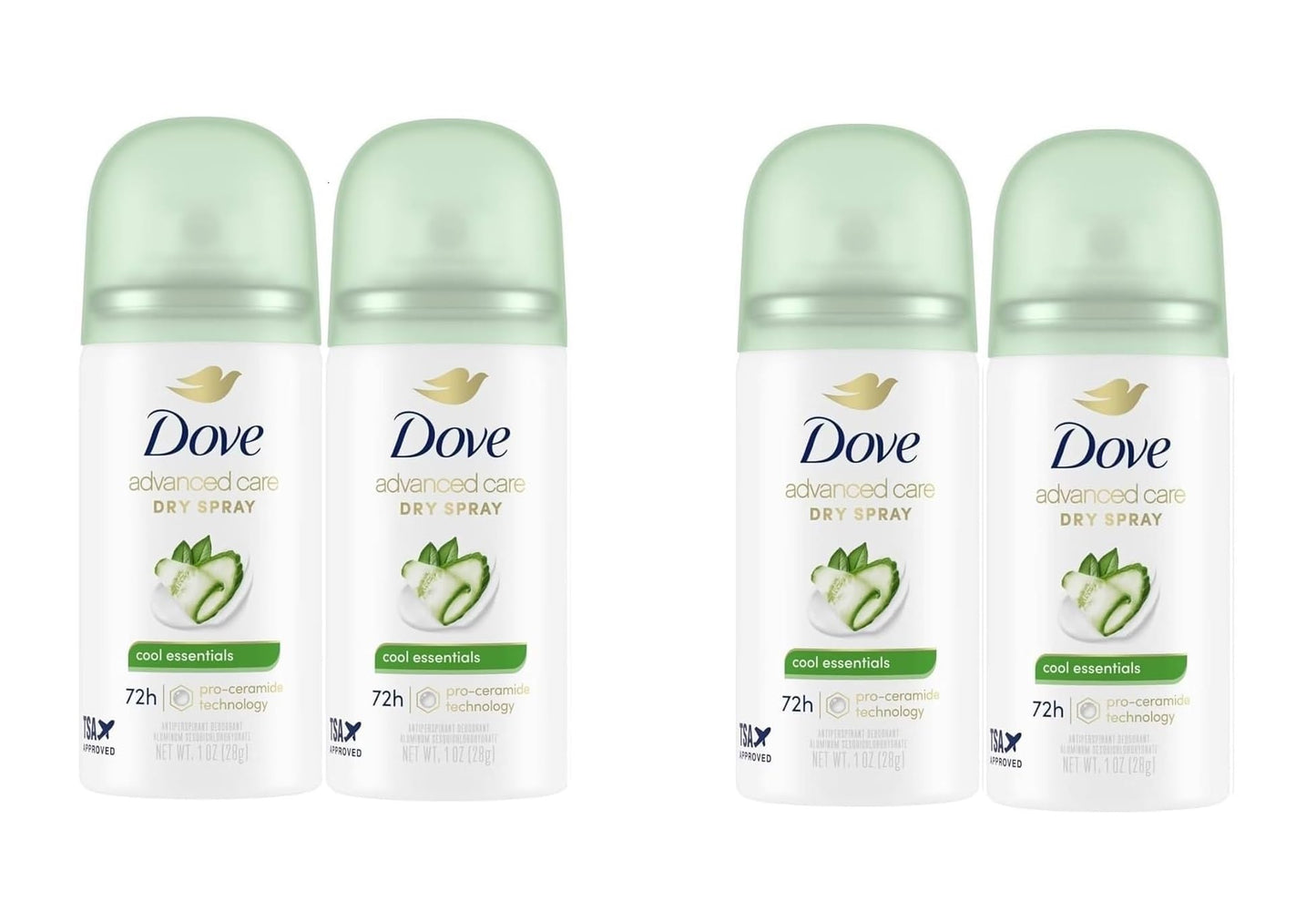 Dove Advanced Care Cool Essentials Antiperspirant & Deodorant Dry Spray - (72-Hour Sweat & Odor Protection Cool Fresh Scent with Pear and Cucumber Beauty and Personal Care Dove