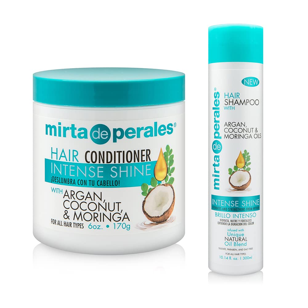 Mirta de Perales Argan, Coconut & Moringa Oils Shampoo + Conditioner Duo Beauty & Personal Care Mirta De Perales