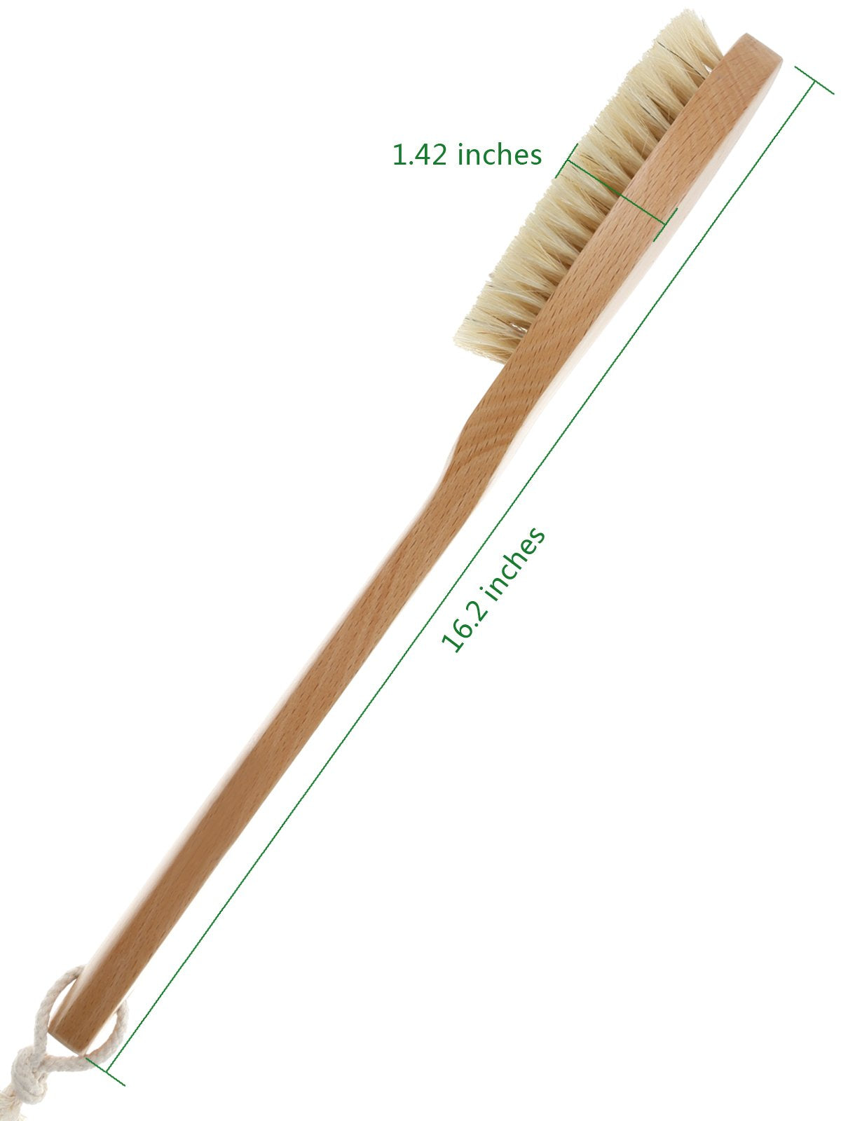 Bath Body Brush Long Handle Wooden Shower Brush with Natural Bristles Beauty & Personal Care HUAYI