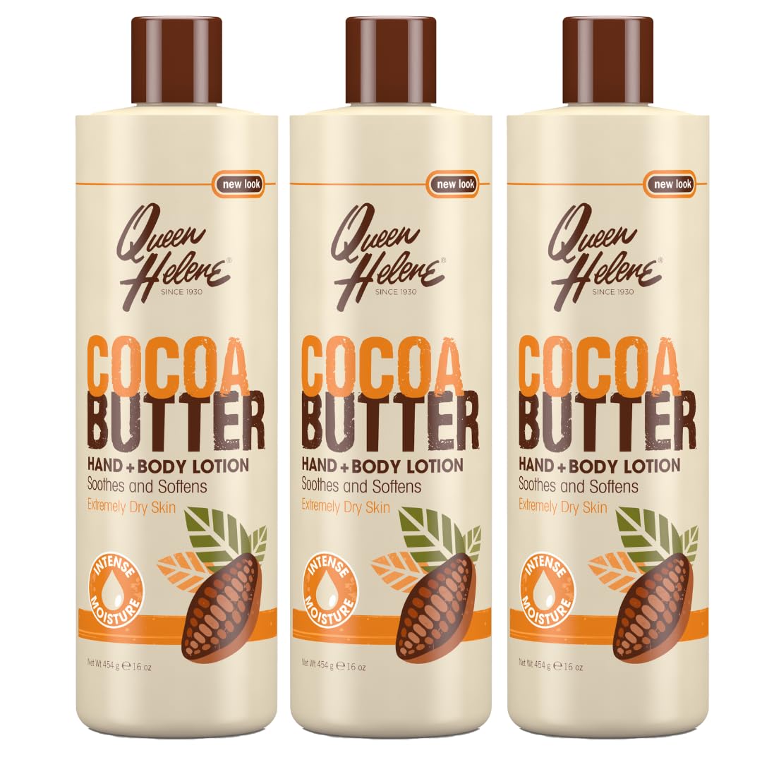 Queen Helene Cocoa Butter Hand & Body Lotion - Ultra Moisturizing Formula for Smooth Radiant Skin, 16 oz, Pack of 3 Beauty & Personal Care Queen Helene