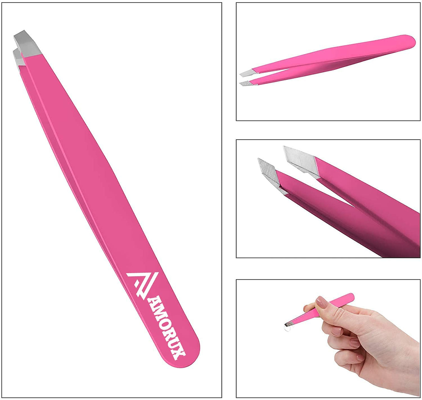 Amorux Eyebrow Tweezers For Women Facial Hair Professional hair removal Stainless Steel Tweezers for Ingrown Facial Hair, Splinter, and Daily Beauty Beauty and Personal Care R.A