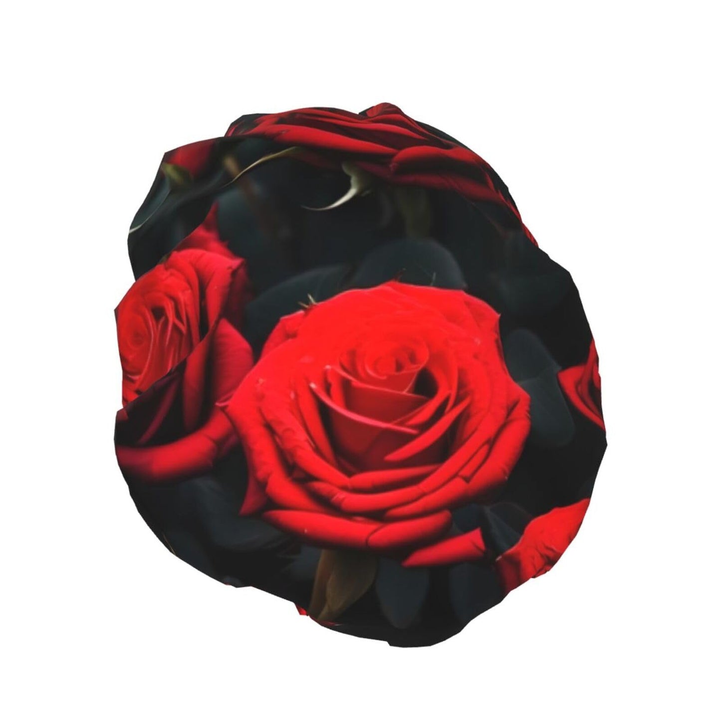 Many Red Rose Reusable Shower Cap For Women,Double Splashproof Shower Cap,Large Size For All Hair Lengths Beauty and Personal Care FRESQA