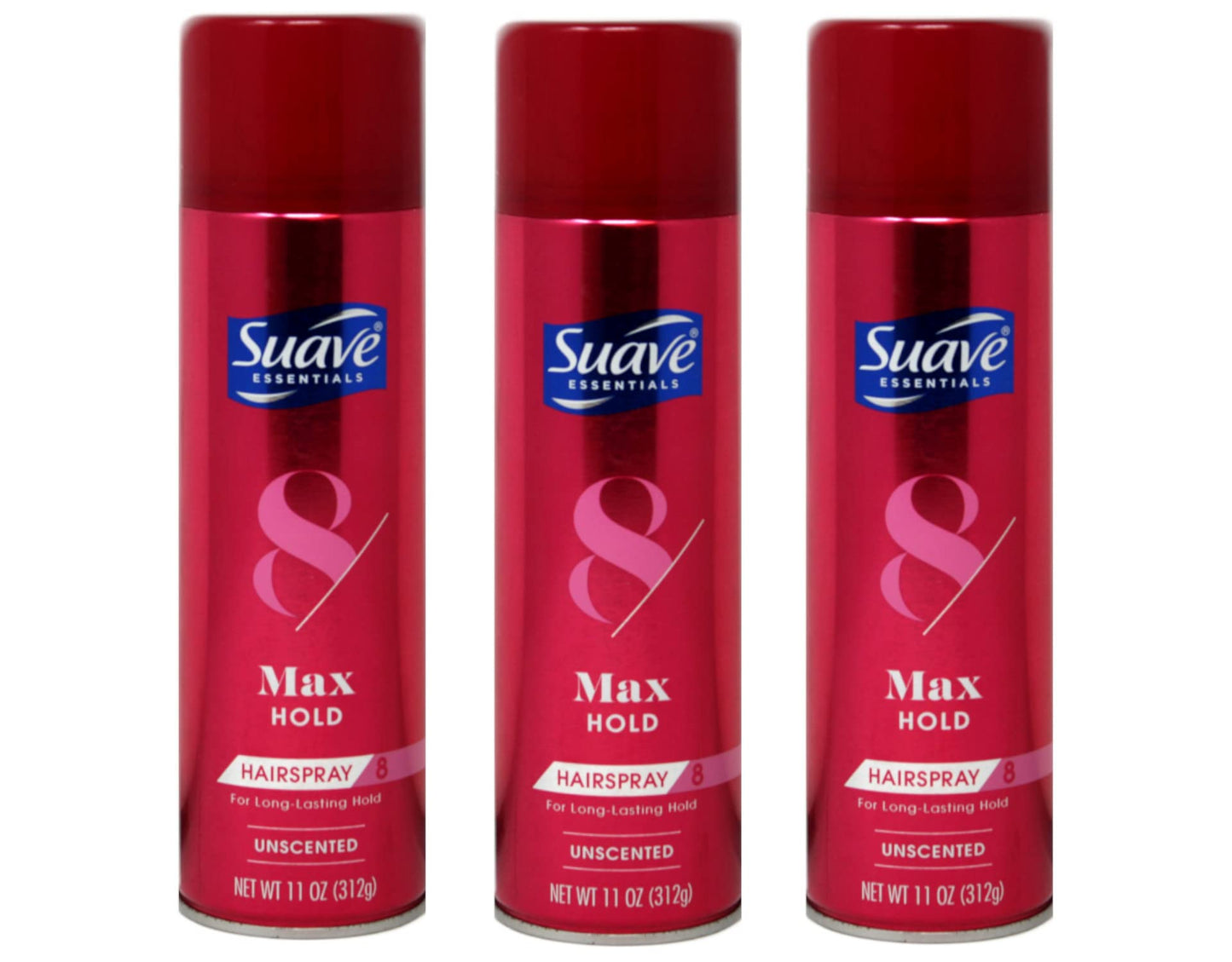 Suave Hairspray Max Hold 8 Unscented 11 Ounce (Pack of 3) Beauty & Personal Care Suave
