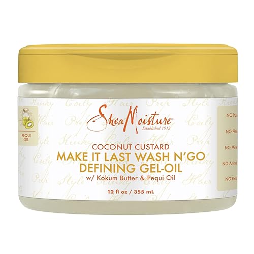 Shea Moisture Coconut Custard Make It Last Wash N Go Defining Gel Oil Unisex Gel 12 Ounce (Pack of 1) Beauty & Personal Care SheaMoisture