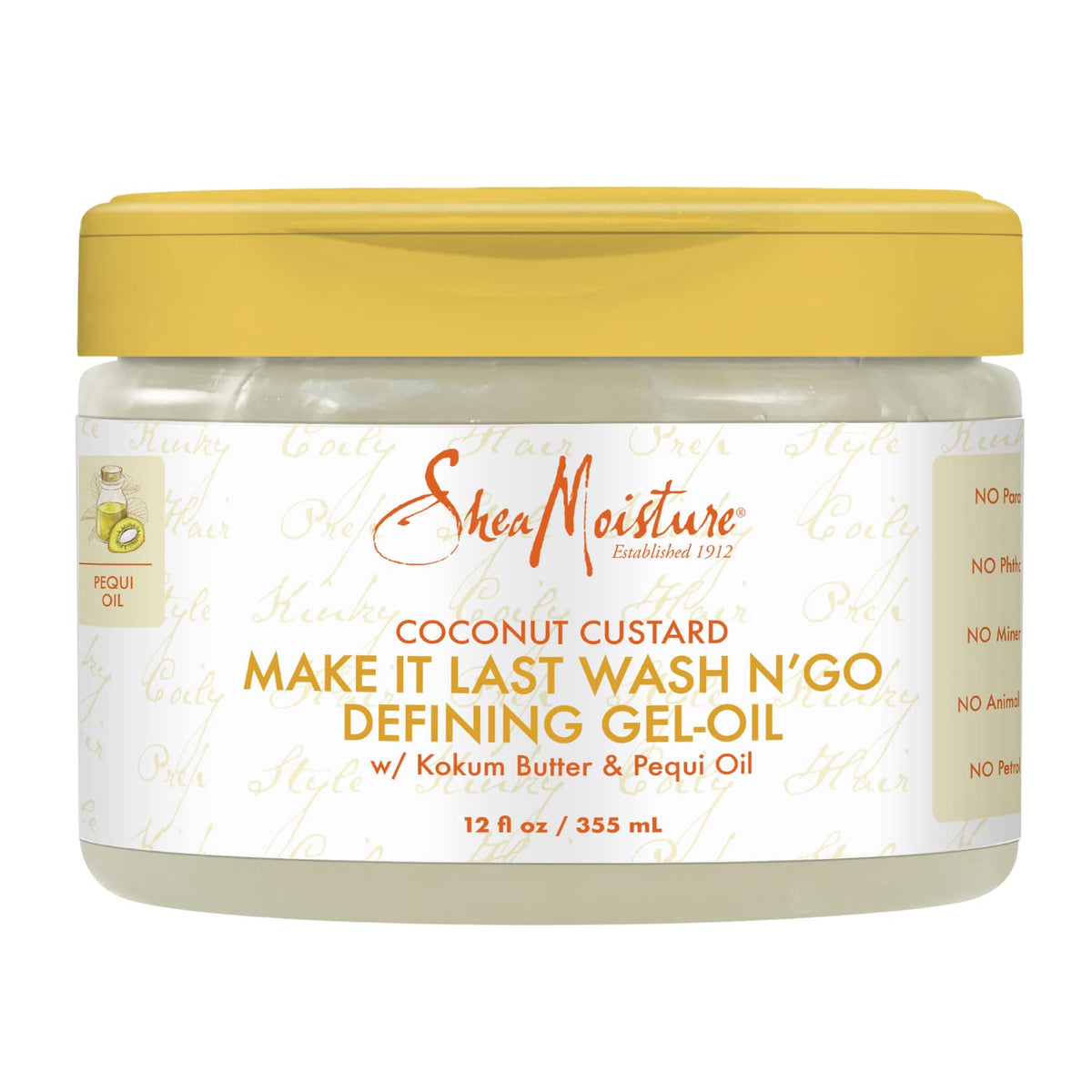 Shea Moisture Coconut Custard Make It Last Wash N Go Defining Gel Oil Unisex Gel 12 Ounce (Pack of 1) Beauty & Personal Care SheaMoisture