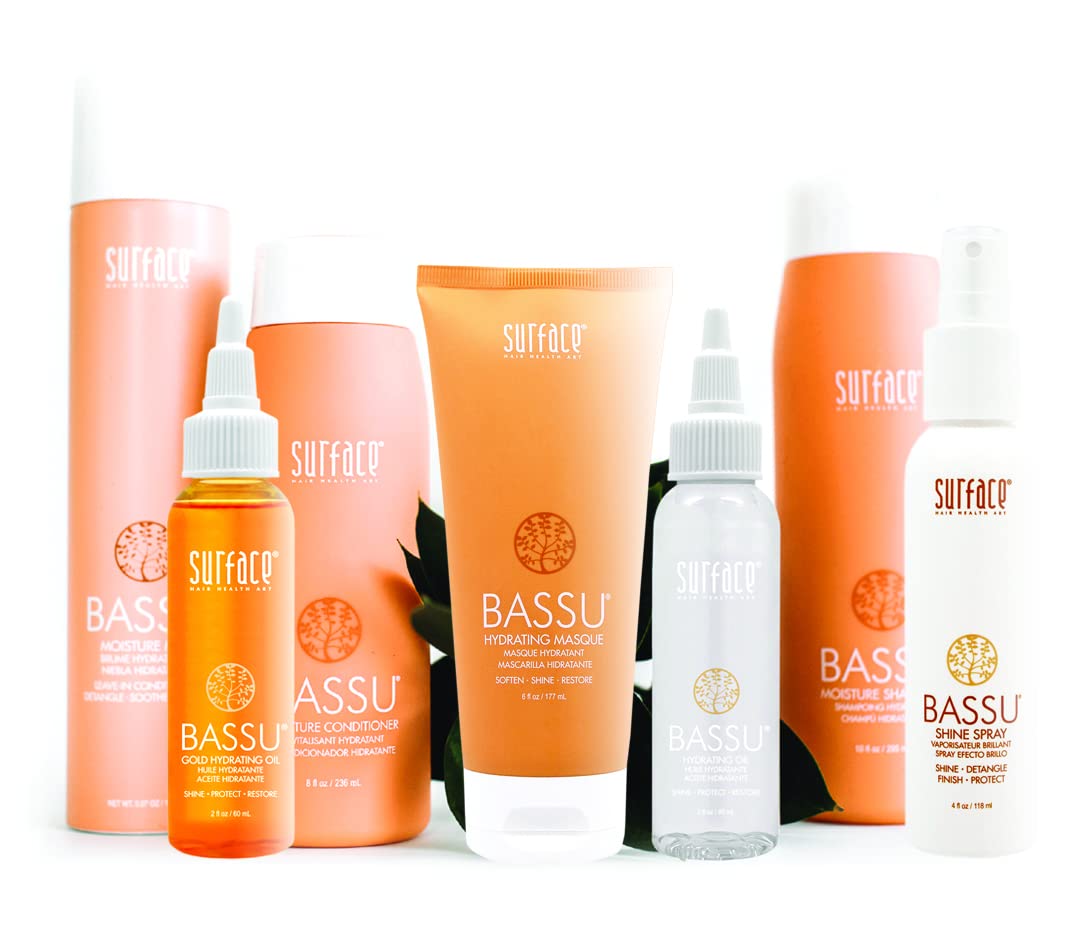SURFACE Hair - Bassu Moisture Hydrating Oil- Restore, Moisturize, Detangle & Soften - 8 fl oz Beauty & Personal Care SURFACE