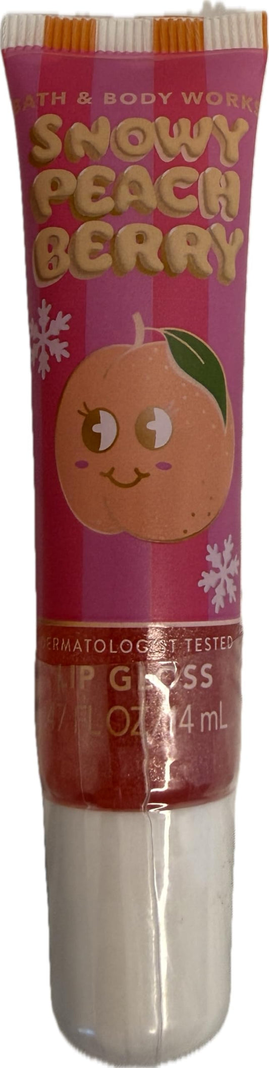 Bath and Body Works Snowy Peach Berry Tinted Lip Gloss .47 Ounces Beauty & Personal Care Bath & Body Works