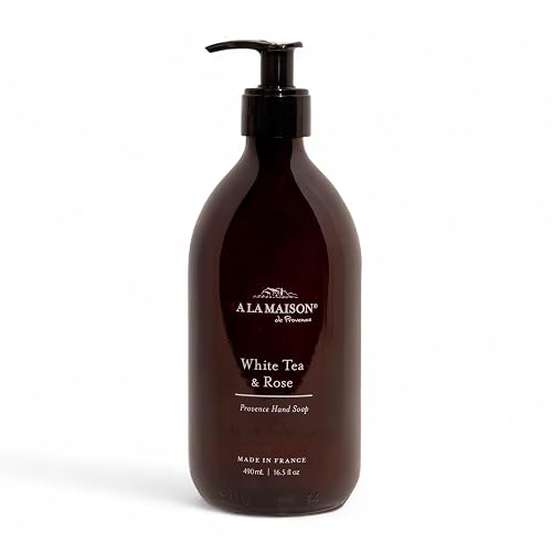 A LA MAISON Hand Soap Gift Set - Glass Hand Wash, Eco-Friendly & Recyclable - Plant-Based, Biodegradable, Made in France - 16.9 fl oz - Amber Beauty & Personal Care A LA MAISON