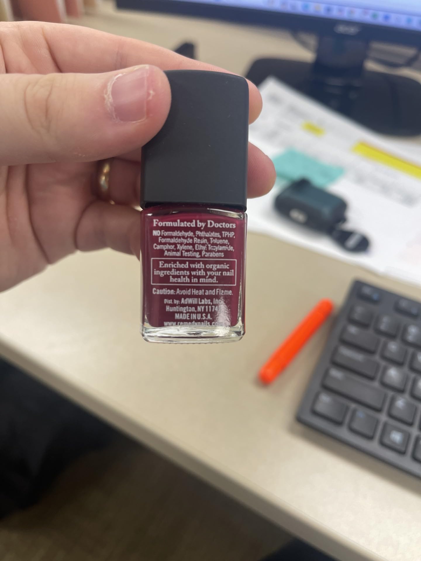 Dr.'s Remedy Enriched Nail Polish, Brave Berry With Base Coat Set 0.5 Fluid Oz Each Beauty & Personal Care Dr.'s Remedy