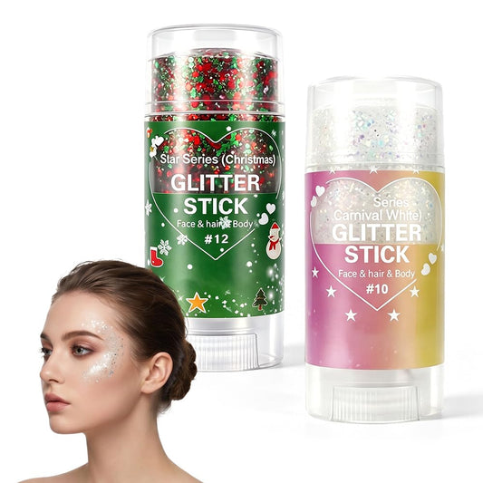 4th of July Glitter Stick, Patriotic Red White and Blue Face Hair Body Glitter Stick, 4th of July Outfits for Women Men, Sparkling Glitter Makeup Beauty & Personal Care TAQIYEZ