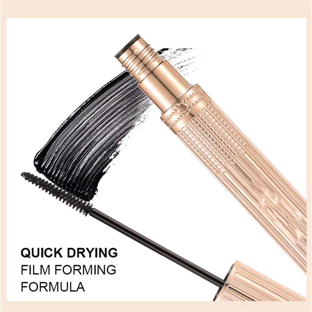 Embossed housing Mascara, Longer Waterproof Lash Cosmetics Natural Lengthening and Thickening Effect No Clumping 4d Silk Fiber For Vibely Mascarawith Beauty & Personal Care MZKV