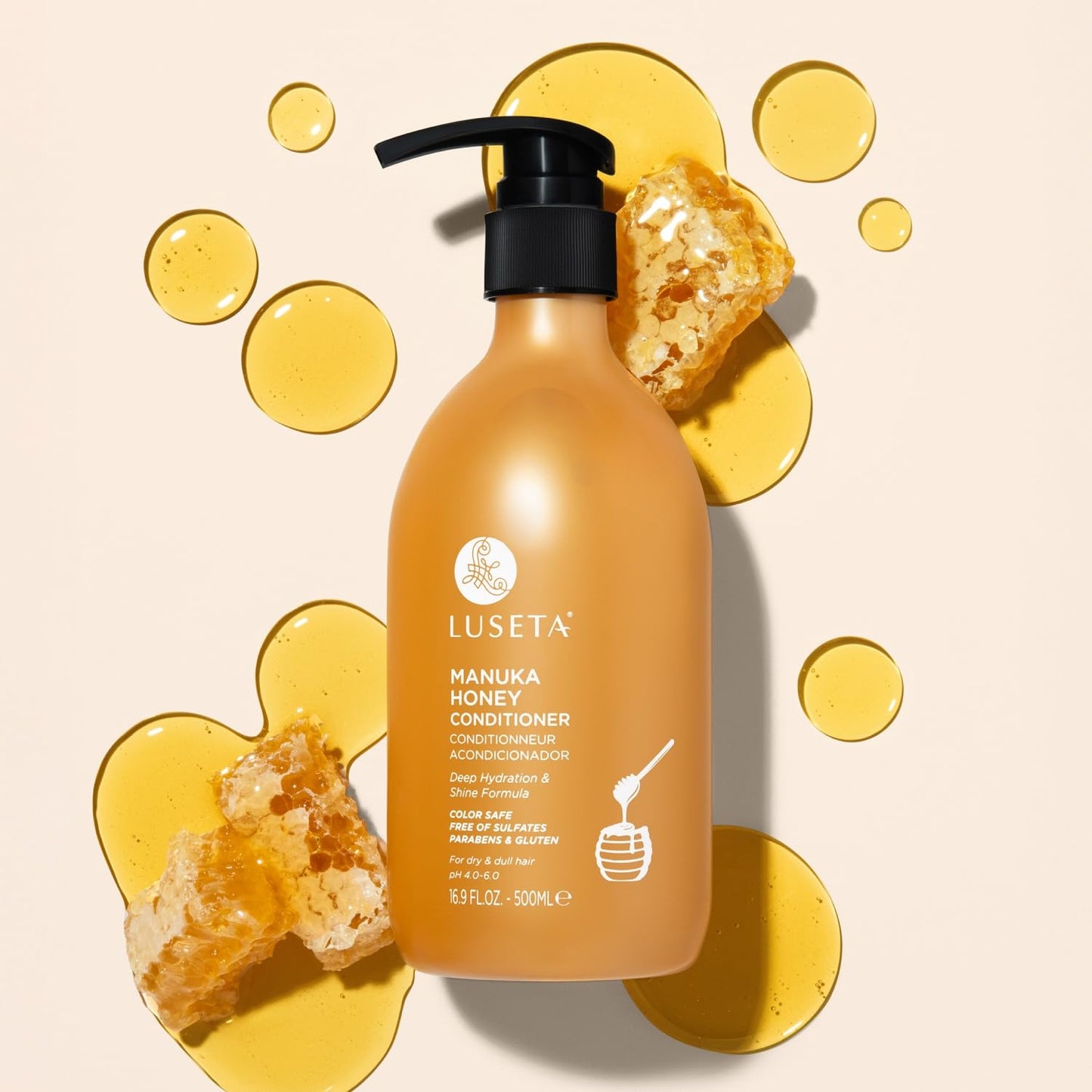 Luseta Manuka Honey Conditioner Hydrate & Repair for Dry and Dull Hair Adds Shine & Restore Softness Moisturizing for Damaged Hair 16.9oz Beauty & Personal Care LUSETA