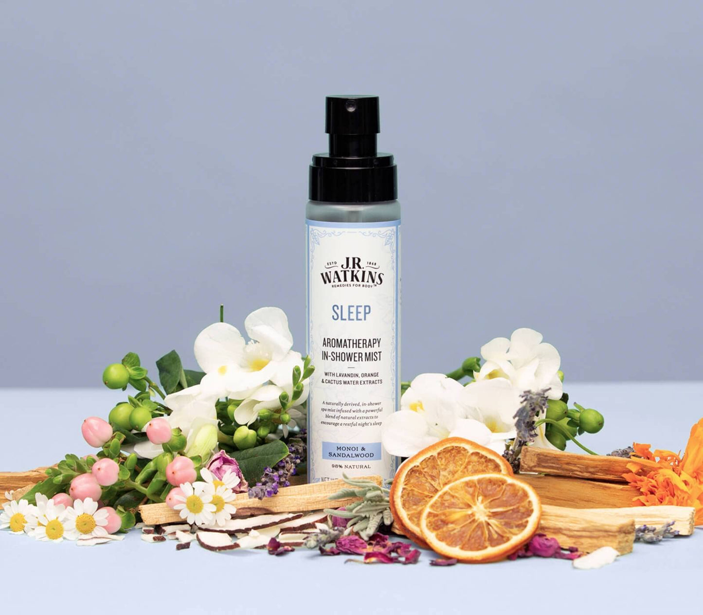 J.R. Watkins Sleep Aromatherapy in-Shower Mist, Natural Monoi & Sandalwood, 4 oz Beauty and Personal Care J.R. Watkins