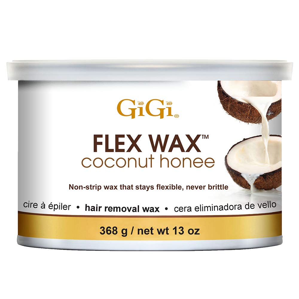 GiGi Coconut Honee Flex Hard Wax for Face & Body, Non-Strip Hair Removal Wax, Gentle for Sensitive to Normal Skin, 13 oz, 1 Pack Beauty & Personal Care GIGI