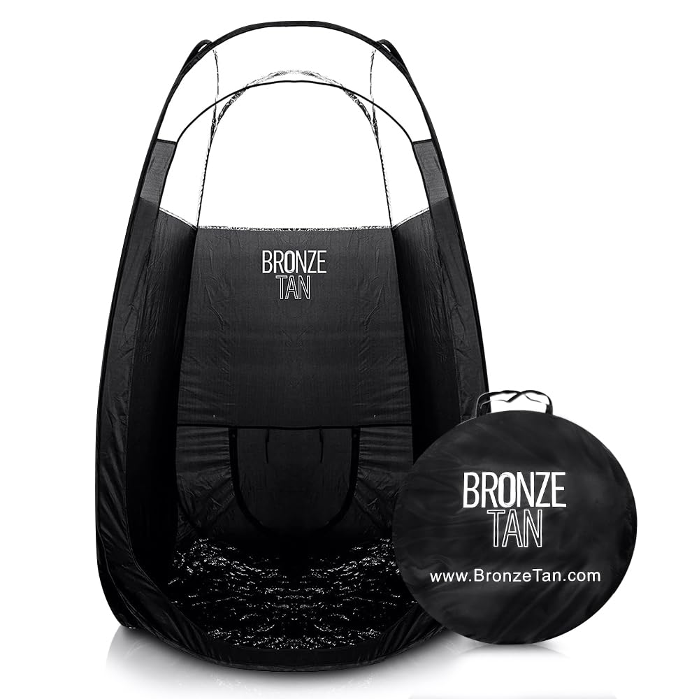 Pop Up Spray Tan Tent for Professionals - Waterproof Booth With Portable Carrying Case for Spray Tan Salons - Self Tanning Black by Bronze Tan Beauty & Personal Care Existing Beauty