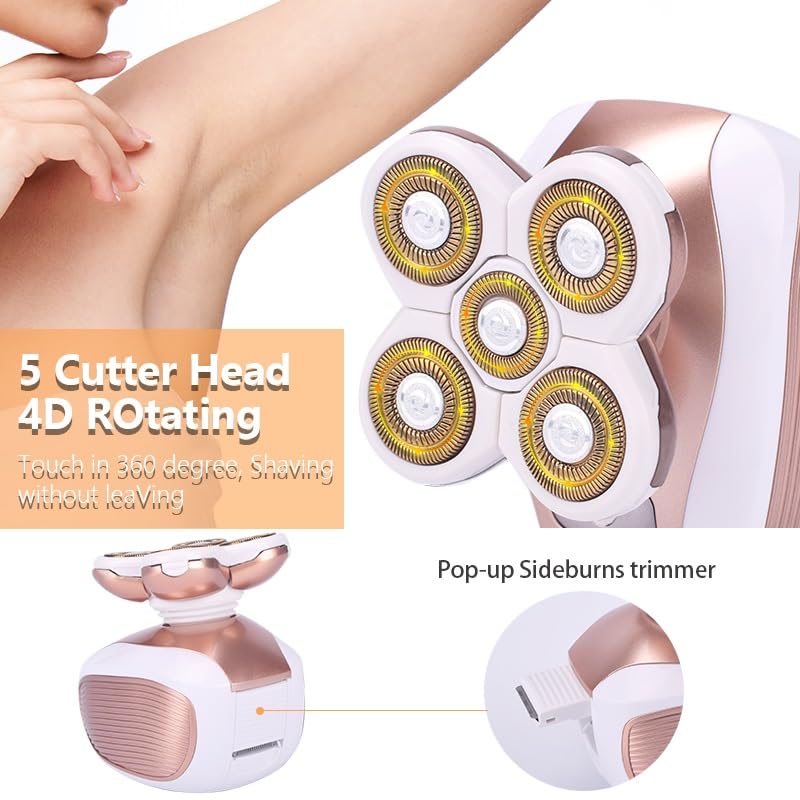 Head Shavers for Bald Men, Protable electric women shaver hair removal epilator female shaving machine for leg body facial razor rechargeable lady Beauty and Personal Care WTCBQC