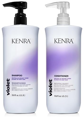 Kenra Violet Shampoo & Conditioner Set | Eliminates Brassy Tones | Purple Pigment + Deposit | Neutralizes Yellow | Moisturizes Processed Hair | Beauty & Personal Care Kenra