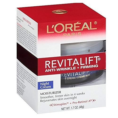 L'Oreal Paris, RevitaLift Anti-Wrinkle + Firming Night Cream Moisturizer 1.7 oz (Pack of 3) Beauty & Personal Care L'Oreal Paris