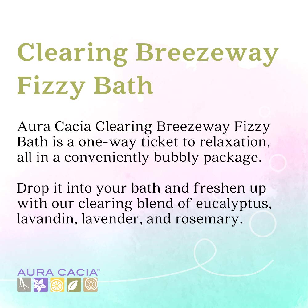 Aura Cacia Clearing Breezeway Fizzy Bath | GC/MS Tested for Purity | 2.5 oz (70.9g) Beauty & Personal Care Aura Cacia