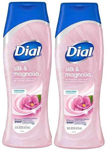 Dial Moisturizing Body Wash - Silk & Magnolia - Net Wt. 16 FL OZ (473 mL) Per Bottle - Pack of 2 Bottles Beauty & Personal Care Dial