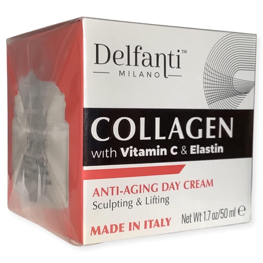 Delfanti-Milano • COLLAGEN with VITAMIN C & ELASTIN • Sculpting & Lifting • Anti-Aging Day Cream • Face and Neck Moisturizer • Made in Italy Beauty & Personal Care Delfanti-Milano