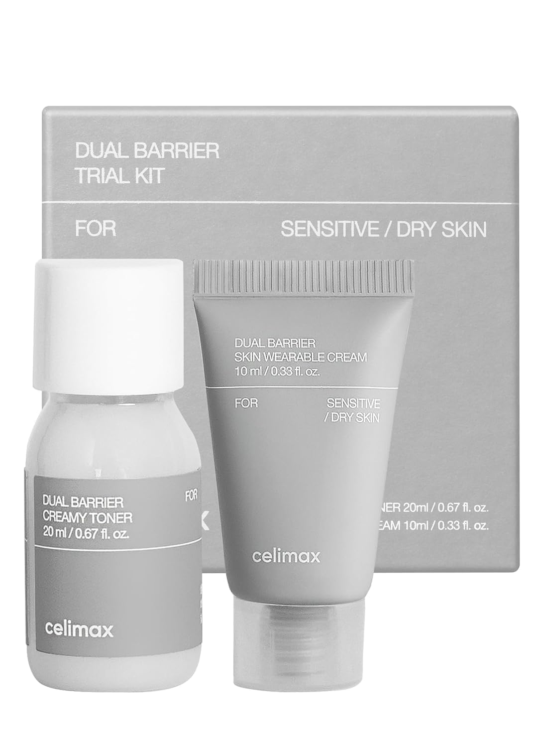 celimax Dual Barrier Trial Kit Travel Size, Gift Set | with Ceramides, Peptide, Oil & Alcohol Free, Facial Astringent, Long Lasting, Travel Size Beauty and Personal Care celimax Default Title