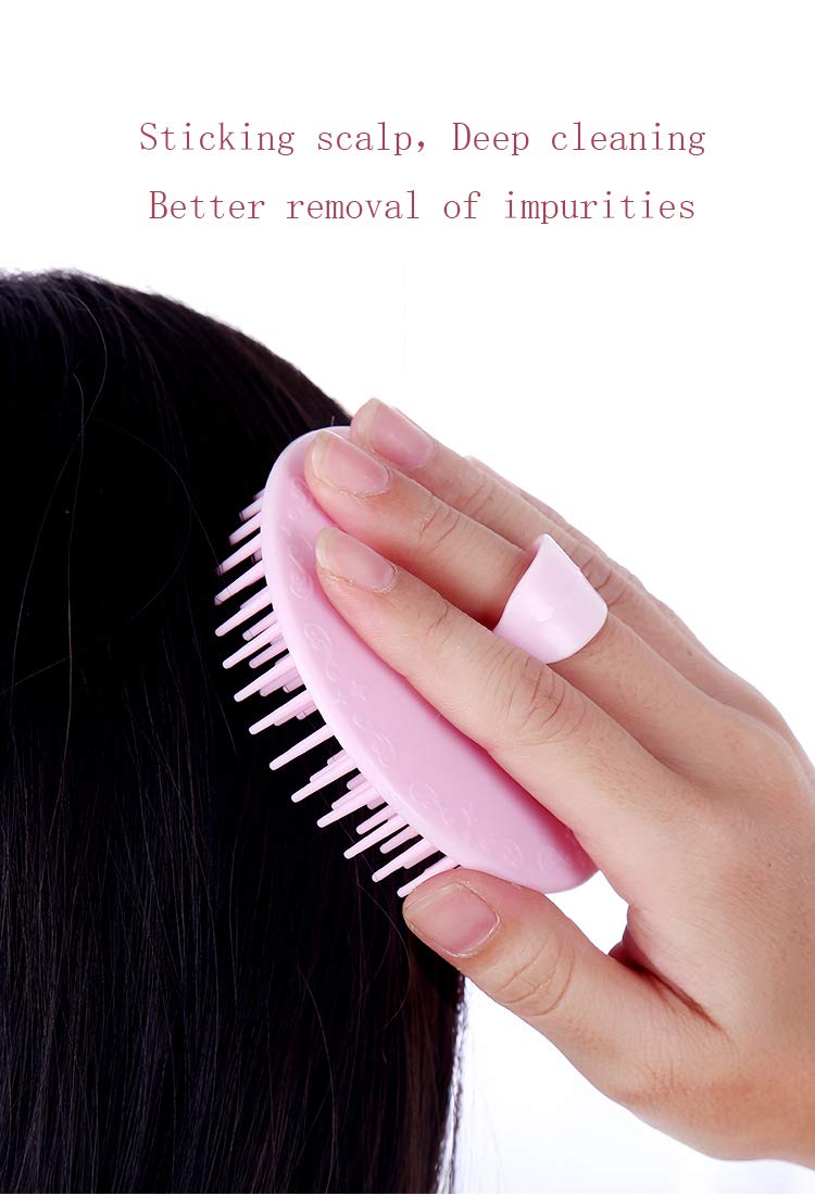 Aroveea Hair Scalp Brush Dandruff Cleaning Brush Shower Scalp Shampoo Brush Scalp Massager Pack of 4(Blue,Green,Yellow,Pink) Beauty & Personal Care Aroveea