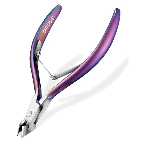 Cuticle Trimmer Cuticle Nippers Clippers Stainless Steel Hangnail Remover Extremely Sharp Cutter Pedicure Manicure Tool, opove X7 Rainbow Gradient Beauty & Personal Care opove