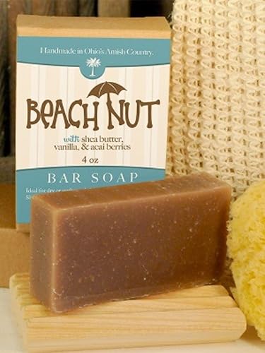 All Natural, Handmade, Beach Nut Soap by Amish Country Essentials. 3.5oz Beauty & Personal Care Outland Oddities