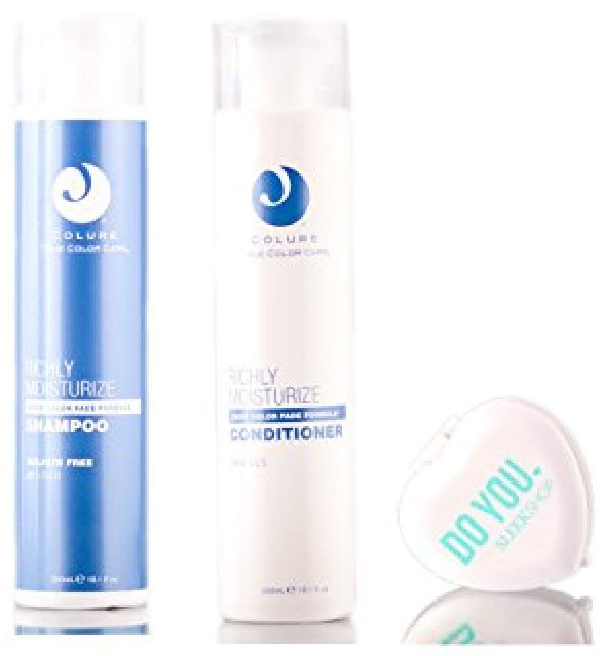 Colure True Color Care Richly Moisturize Shampoo & Conditioner DUO Set (with Sleek Compact Mirror) (10.1 oz / 300ml Kit) Beauty & Personal Care COLURE