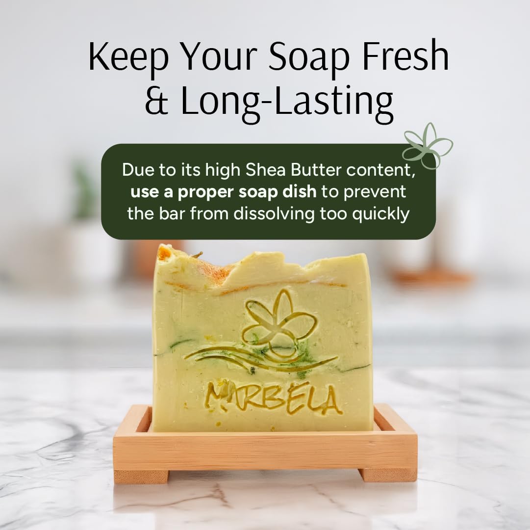 Marbela Cosmetics Handmade Soap Bar - Made in USA, Vegan Friendly, Palm Oil Free, Natural Bar Soap - Face & Body Soap for Daily Skin Care Beauty & Personal Care Marbela